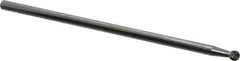 SGS Pro - 1/4" Cut Diam, 1/4" Shank Diam, Ball Head Single Cut Burr - Carbide, Radius End, 7/32" LOC - USA Tool & Supply