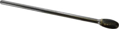 SGS Pro - 1/2" Cut Diam, 1/4" Shank Diam, Oval Head Single Cut Burr - Carbide, Radius End, 7/8" LOC - USA Tool & Supply