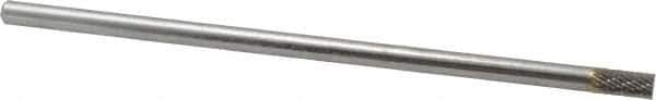SGS Pro - 1/4" Cut Diam, 1/4" Shank Diam, Cylinder Head Double Cut Burr - Carbide, Flat End, 1/2" LOC - USA Tool & Supply