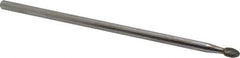 SGS Pro - 1/4" Cut Diam, 1/4" Shank Diam, Oval Head Double Cut Burr - Carbide, Radius End, 3/8" LOC - USA Tool & Supply