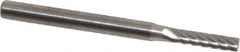 SGS Pro - 3/32" Cut Diam, 1/8" Shank Diam, Cylinder Head Single Cut Burr - Carbide, Flat End, 7/16" LOC, 1-1/2" OAL - USA Tool & Supply