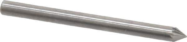 SGS Pro - 1/8" Cut Diam, 1/8" Shank Diam, Cone Head Single Cut Burr - Carbide, Point End, 3/32" LOC, 1-1/2" OAL - USA Tool & Supply