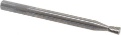 SGS Pro - 3/32" Cut Diam, 1/8" Shank Diam, Inverted Cone Head Single Cut Burr - Carbide, Flat End, 1/8" LOC, 1-1/2" OAL - USA Tool & Supply