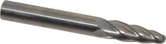 SGS Pro - 1/4" Cut Diam, 1/4" Shank Diam, Tree with Radius Head Single Cut Burr - Carbide, Radius End, 3/4" LOC, 2" OAL - USA Tool & Supply