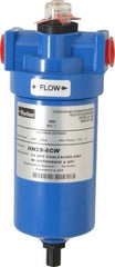 Parker - 1/2" Port, 8.8" High x 3.11" Wide, FRL Filter with Aluminum Bowl & Manual Drain - 25 SCFM, 250 Max psi, 175°F Max - USA Tool & Supply