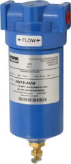 Parker - 1/4" Port, 8.8" High x 3.11" Wide, FRL Filter with Aluminum Bowl & Manual Drain - 15 SCFM, 500 Max psi, 175°F Max - USA Tool & Supply