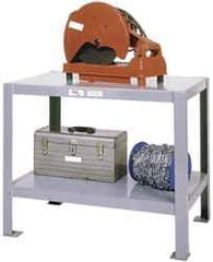 Made in USA - 36 Wide x 24" Deep x 32" High, Steel Machine Work Table - Edge Turned Down, Fixed Legs - USA Tool & Supply
