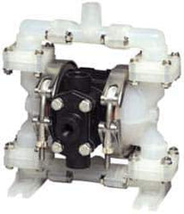 SandPIPER - 1/4" NPT, Nonmetallic, Air Operated Diaphragm Pump - Santoprene Diaphragm, Conductive Acetal Housing - USA Tool & Supply