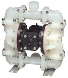 SandPIPER - 3/4" NPT, Nonmetallic, Air Operated Diaphragm Pump - PTFE Diaphragm, Kynar Housing - USA Tool & Supply