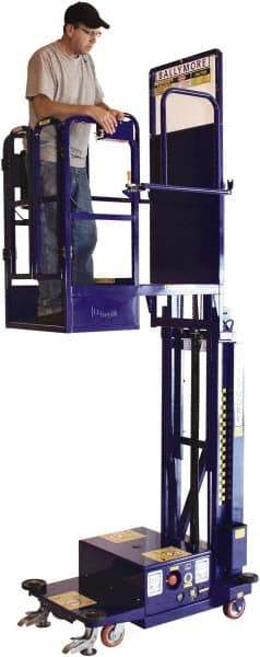 Ballymore - 450 Lb Capacity, 108" Lift Height, Battery Operated Power Stocker Lift - 108 Inch Lift Height, 54 Inch Length x 36 Inch Width Footprint, 450 Lbs. Load Limit - USA Tool & Supply
