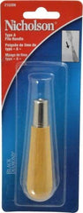 Nicholson - 3-3/4" Long x 1-5/16" Diam File Handle - For Use with 4 & 6" Files - USA Tool & Supply