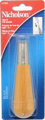 Nicholson - 4-7/8" Long x 1-5/16" Diam File Handle - For Use with 10 & 12" Files - USA Tool & Supply