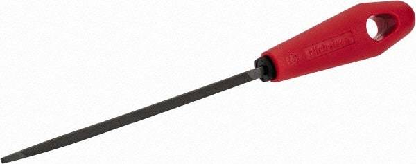 Nicholson - 6" Long, Taper American-Pattern File - Single Cut, Handle - USA Tool & Supply