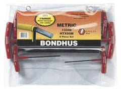 Bondhus - 6 Piece T-Handle Hex Key Set - USA Tool & Supply