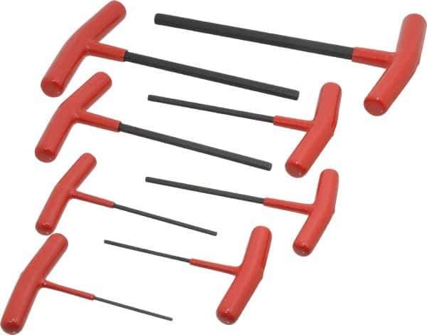 Bondhus - 8 Piece T-Handle Hex Key Set - Hex Range 2 to 10mm, Protanium High Torque Steel - USA Tool & Supply
