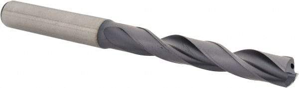 Kennametal - 9/32" 140° Solid Carbide Jobber Drill - TiAlN Finish, Right Hand Cut, Spiral Flute, Straight Shank, 3.5827" OAL, Standard Point - USA Tool & Supply