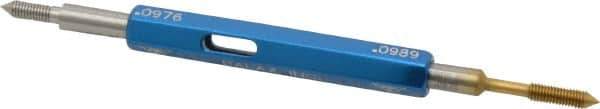 Made in USA - 2-56 Thread, High Speed Tool Steel, Class 3B, Plug Thread Insert Go/No Go Gage - Double Ended with Handle - USA Tool & Supply