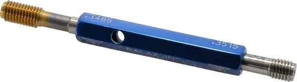 Made in USA - 5/16-18 Thread, High Speed Tool Steel, Class 3B, Plug Thread Insert Go/No Go Gage - Double Ended with Handle, Handle Size 2 - USA Tool & Supply