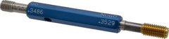 Made in USA - 5/16-18 Thread, High Speed Tool Steel, Class 2B, Plug Thread Insert Go/No Go Gage - Double Ended with Handle, Handle Size 2 - USA Tool & Supply
