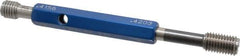 Made in USA - 3/8-16 Thread, High Speed Tool Steel, Class 2B, Plug Thread Insert Go/No Go Gage - Double Ended with Handle, Handle Size 2 - USA Tool & Supply