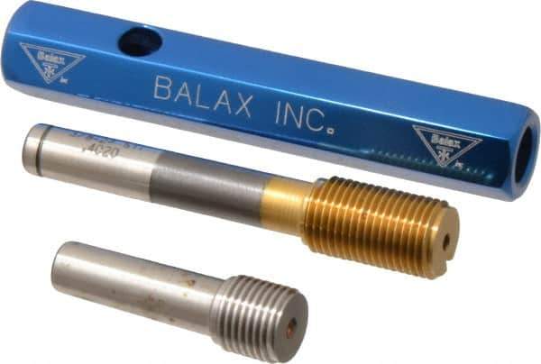 Made in USA - 3/8-24 Thread, High Speed Tool Steel, Class 2B, Plug Thread Insert Go/No Go Gage - Double Ended with Handle, Handle Size 2 - USA Tool & Supply