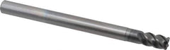 OSG - 8mm, 4 Flute, Single End, Solid Carbide, 1mm Corner Radius End Mill - 100mm OAL, 45° Helix, Right Hand Flute, 12mm LOC, Right Hand Cut, 24mm Extended Reach - USA Tool & Supply