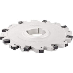 Iscar - Shell Mount B Connection, 1.63" Depth of Cut, 6" Cutter Diam, 1-1/2" Hole Diam, 8 Tooth Indexable Slotting Cutter - FDN-LN12 Toolholder, LNET Insert - USA Tool & Supply