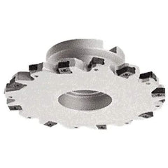 Iscar - Shell Mount B Connection, 63/64" Depth of Cut, 100mm Cutter Diam, 1-1/16" Hole Diam, 10 Tooth Indexable Slotting Cutter - FDN-LN12 Toolholder, LNET Insert - USA Tool & Supply