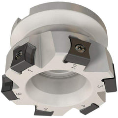 Iscar - 6 Inserts, 63mm Cut Diam, 22mm Arbor Diam, 10mm Max Depth of Cut, Indexable Square-Shoulder Face Mill - 0/90° Lead Angle, 40mm High, LN.. 1106 Insert Compatibility, Series TangMill - USA Tool & Supply