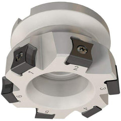 Iscar - 9 Inserts, 63mm Cut Diam, 22mm Arbor Diam, 10mm Max Depth of Cut, Indexable Square-Shoulder Face Mill - 0/90° Lead Angle, 40mm High, LN.. 1106 Insert Compatibility, Series TangMill - USA Tool & Supply