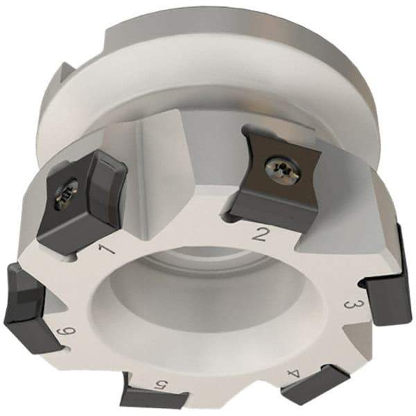 Iscar - 10 Inserts, 125mm Cut Diam, 40mm Arbor Diam, 10mm Max Depth of Cut, Indexable Square-Shoulder Face Mill - 0/90° Lead Angle, 63mm High, LN.. 1106 Insert Compatibility, Series TangMill - USA Tool & Supply