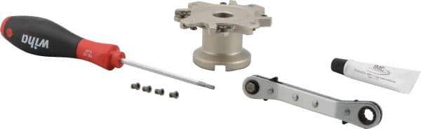 Iscar - Shell Mount A Connection, 0.88" Depth of Cut, 3" Cutter Diam, 3/4" Hole Diam, 8 Tooth Indexable Slotting Cutter - FDN-LN12 Toolholder, LNET Insert - USA Tool & Supply