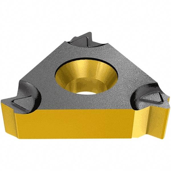 Iscar - 16ER External Right Hand 18 UN Laydown Threading Insert - Grade IC1007, TiAlN Coated Carbide, 9.52mm Inscribed Circle - USA Tool & Supply