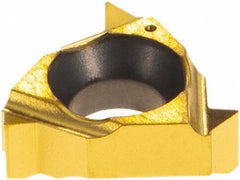 Iscar - 06IR Internal Right Hand 20 UN Laydown Threading Insert - Grade IC228, TiCN/TiN Coated Carbide, 3.97mm Inscribed Circle - USA Tool & Supply