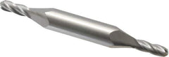 Atrax - 3/16" Diam, 1/2" LOC, 4 Flute Solid Carbide Ball End Mill - Uncoated, Double End, 3-1/4" OAL, 3/8" Shank Diam - USA Tool & Supply