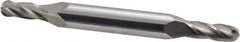 Atrax - 1/4" Diam, 5/8" LOC, 4 Flute Solid Carbide Ball End Mill - Uncoated, Double End, 3-1/2" OAL, 3/8" Shank Diam - USA Tool & Supply