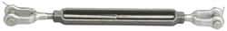 Value Collection - 5,200 Lb Load Limit, 3/4" Thread Diam, 6" Take Up, Stainless Steel Jaw & Jaw Turnbuckle - 8-1/8" Body Length, 1-1/16" Neck Length, 17" Closed Length - USA Tool & Supply