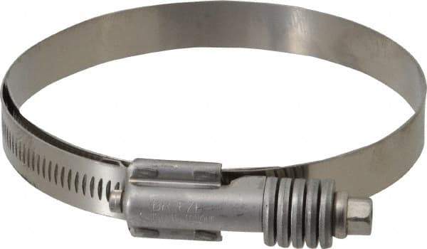 IDEAL TRIDON - Stainless Steel Auto-Adjustable Worm Drive Clamp - 5/8" Wide x 5/8" Thick, 3-3/4" Hose, 3-3/4 to 4-5/8" Diam - USA Tool & Supply