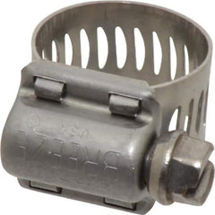 IDEAL TRIDON - SAE Size 06, 7/16 to 25/32" Diam, Stainless Steel MS Series MIL-Spec Worm Drive Clamp - 1/2" Wide, Material Grade 300 SERIES, Series MS Mil Spec - USA Tool & Supply