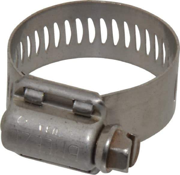 IDEAL TRIDON - SAE Size 12, 11/16 to 1-1/4" Diam, Stainless Steel MS Series MIL-Spec Worm Drive Clamp - 1/2" Wide, Material Grade 300 SERIES, Series MS Mil Spec - USA Tool & Supply