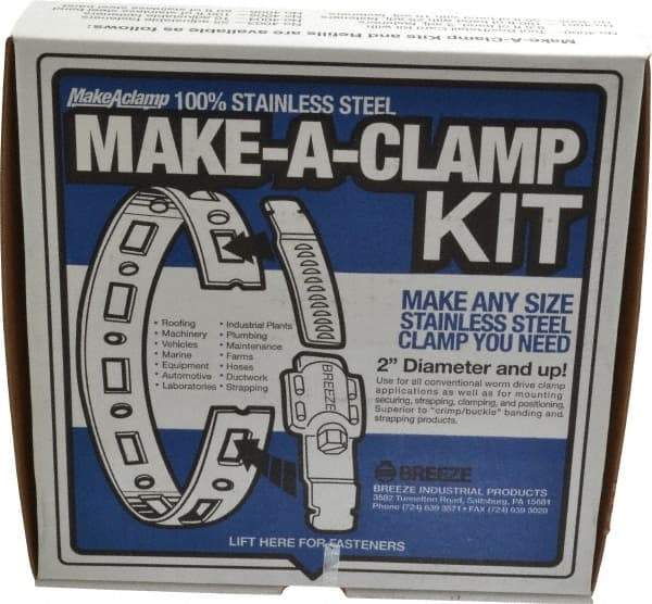 Made in USA - 2" Diam, Hose Clamp Kit - USA Tool & Supply