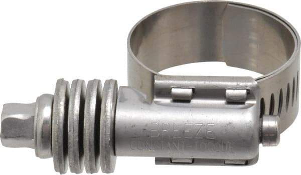 IDEAL TRIDON - Stainless Steel Auto-Adjustable Worm Drive Clamp - 1/2" Wide x 1/2" Thick, 11/16" Hose, 11/16 to 1-1/4" Diam - USA Tool & Supply