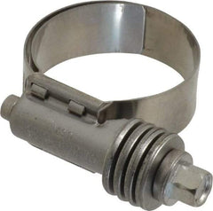 IDEAL TRIDON - Stainless Steel Auto-Adjustable Worm Drive Clamp - 1/2" Wide x 1/2" Thick, 13/16" Hose, 13/16 to 1-1/2" Diam - USA Tool & Supply