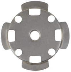 Divine Brothers - Buffing Wheel Center Plate - 1/2" ID x 3" OD, 3" Buff Center Diam - USA Tool & Supply