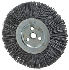 Dico - 6" OD, 5/8" Arbor Hole, Crimped Nylon Wheel Brush - 3/8" Face Width - USA Tool & Supply
