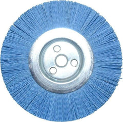 Dico - 6" OD, 5/8" Arbor Hole, Crimped Nylon Wheel Brush - 3/8" Face Width - USA Tool & Supply