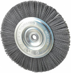 Dico - 8" OD, 5/8" Arbor Hole, Crimped Nylon Wheel Brush - 3/8" Face Width - USA Tool & Supply