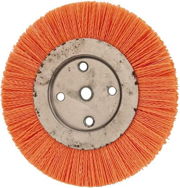 Dico - 8" OD, 5/8" Arbor Hole, Crimped Nylon Wheel Brush - 3/8" Face Width - USA Tool & Supply