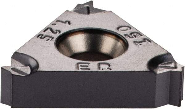 Iscar - 16ERM External Right Hand ISO Laydown Threading Insert - Grade IC908, TiAlN Coated Carbide, 9.53mm Inscribed Circle - USA Tool & Supply