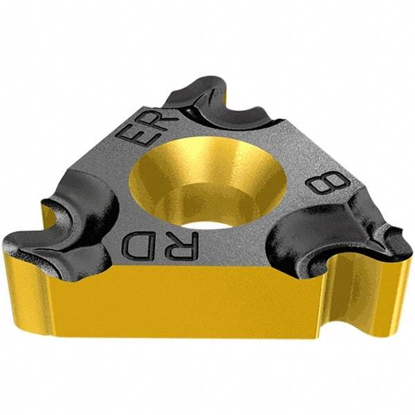 Iscar - 06IR Internal Right Hand ISO Laydown Threading Insert - Grade IC228, TiCN/TiN Coated Carbide, 3.97mm Inscribed Circle - USA Tool & Supply